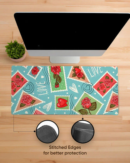 Amour Rose Print Desk Mat
