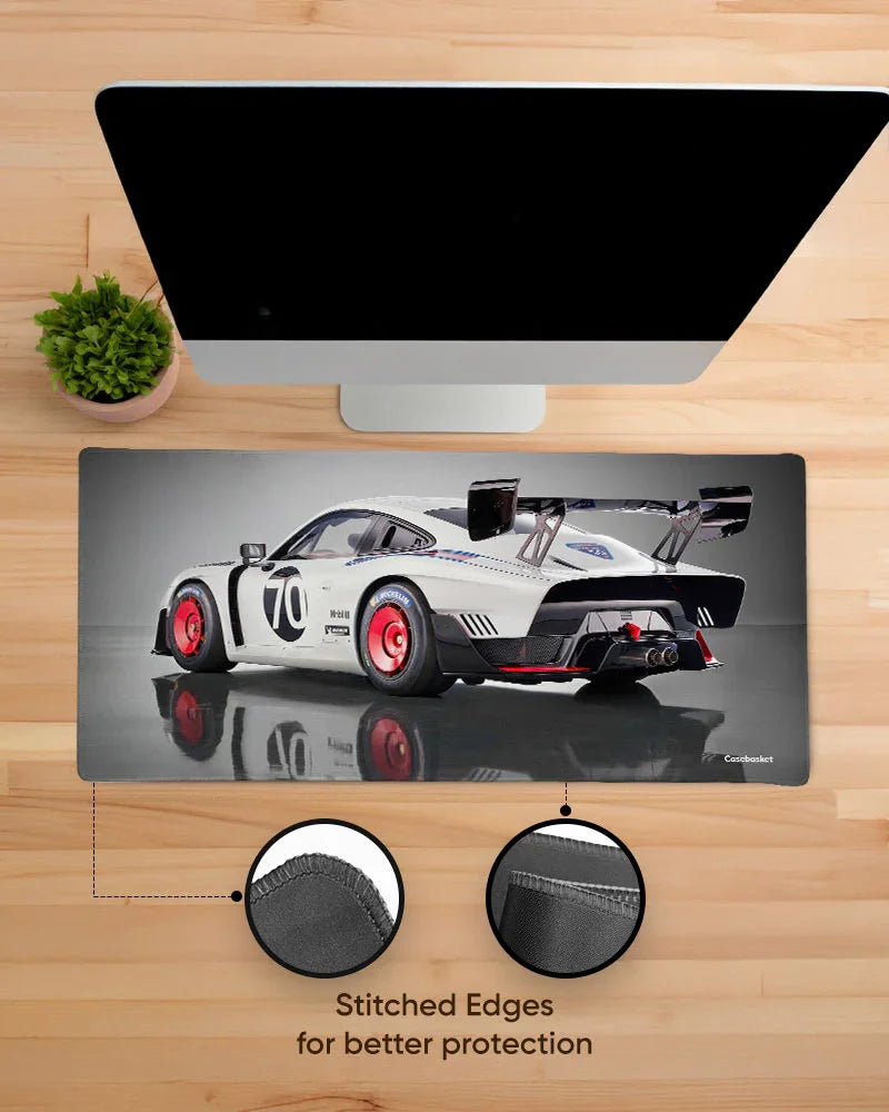 White Nitro Apex Print Desk Mat