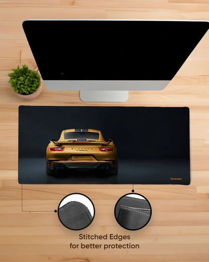 Midnight Gold Print Desk Mat