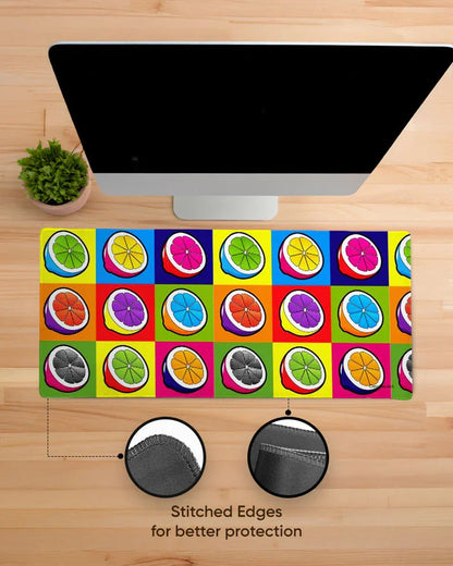 Lemon Pop Print Desk Mat