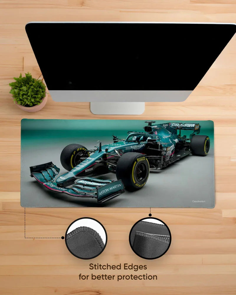 Emerald Velocity Print Desk Mat