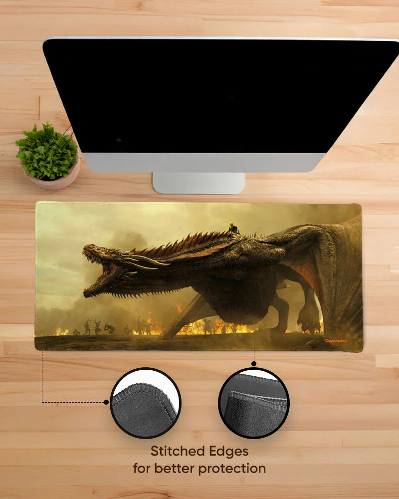 Inferno Dragon Print Desk Mat