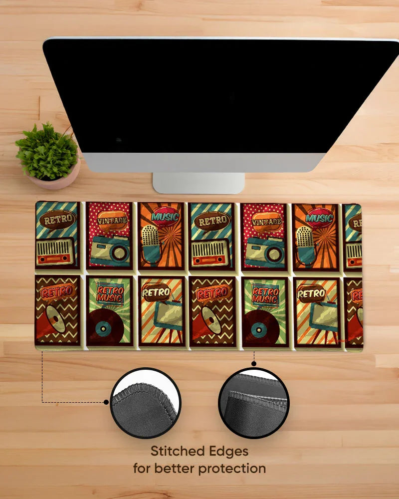 Retro Rewind Print Desk Mat