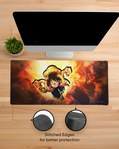 Luffy Blaze Warrior Print Desk Mat