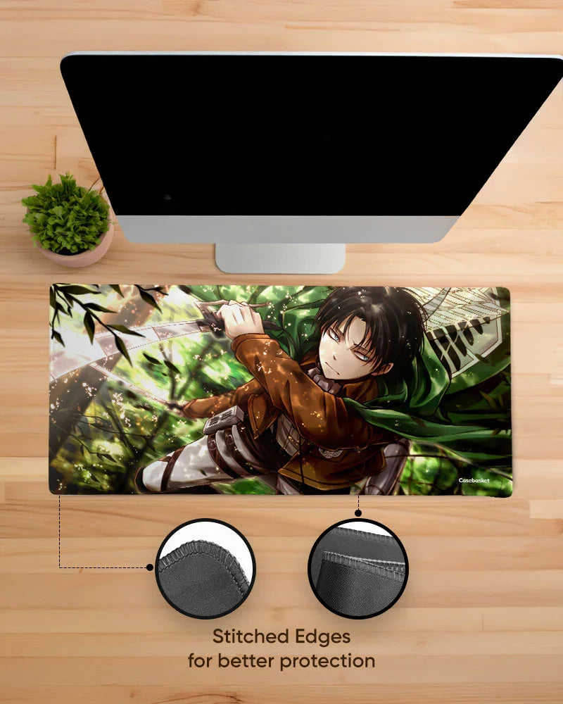 Forest Blade Print Desk Mat