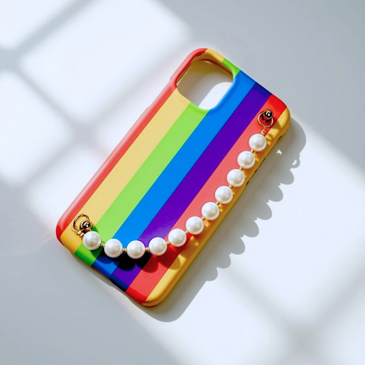 Dash Rainbow Pearl Chain Phone Cover