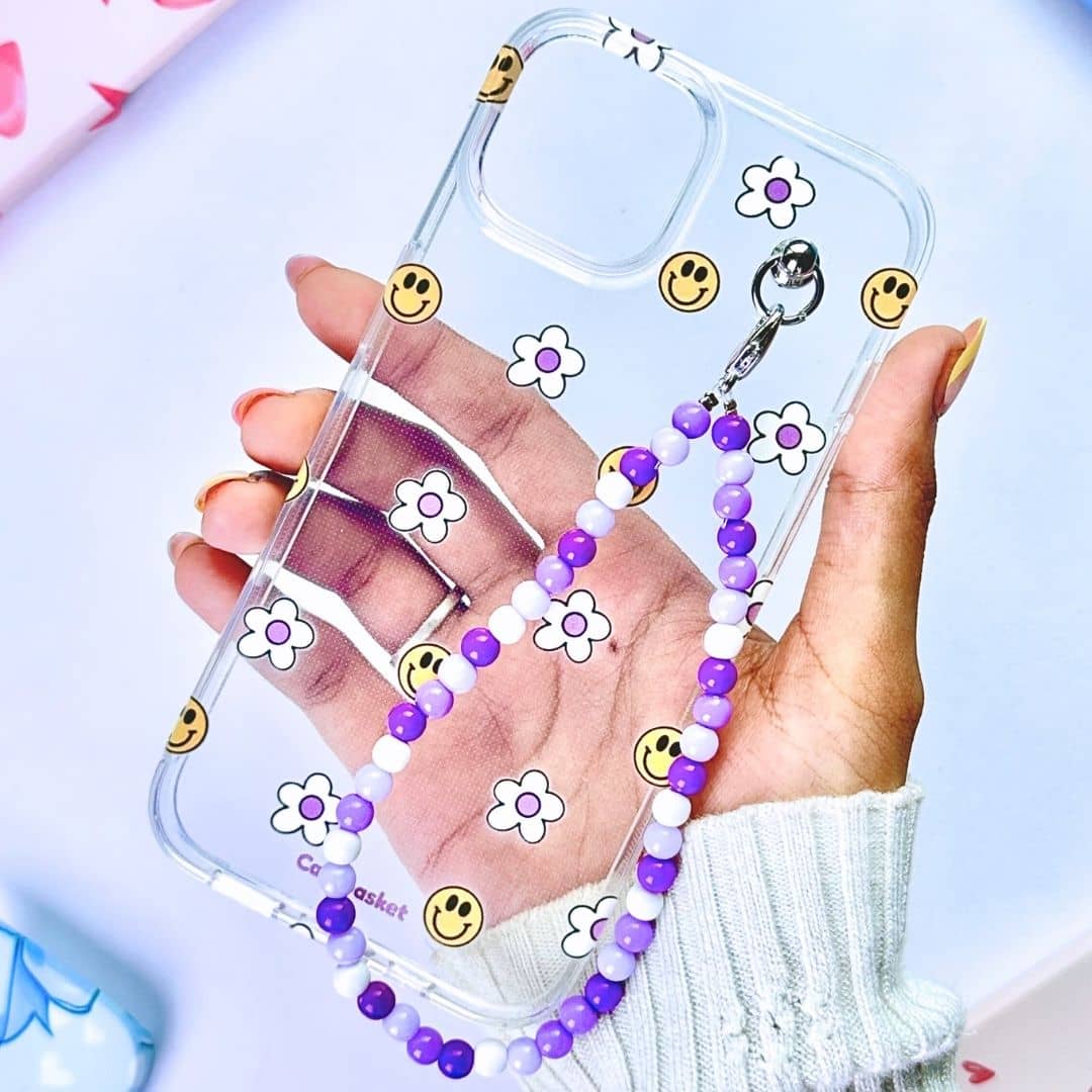 FloraGiggles Transparent Orchid Charm Phone Cover
