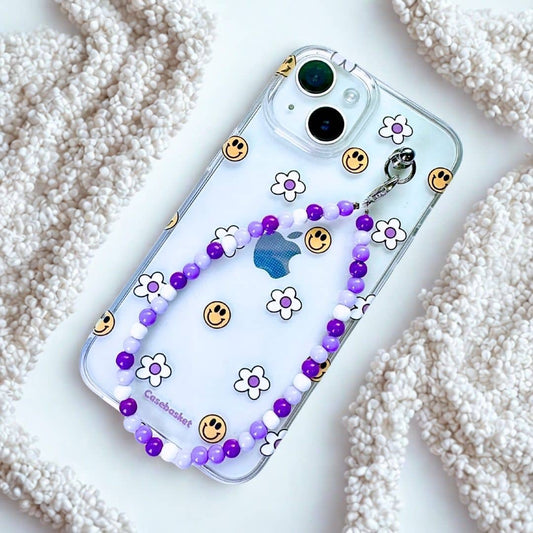 FloraGiggles Transparent Orchid Charm Phone Cover