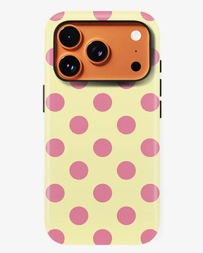 Butter Polka Glossy Armour Shell Phone Cover