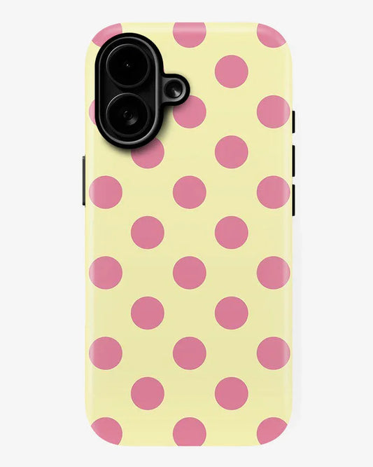 Butter Polka Glossy Armour Shell Phone Cover