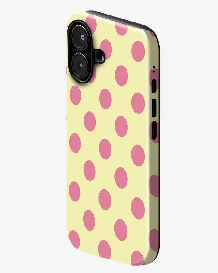 Butter Polka Glossy Armour Shell Phone Cover