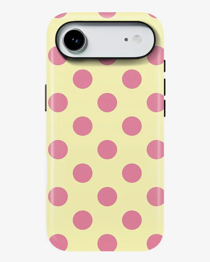 Butter Polka Glossy Armour Shell Phone Cover