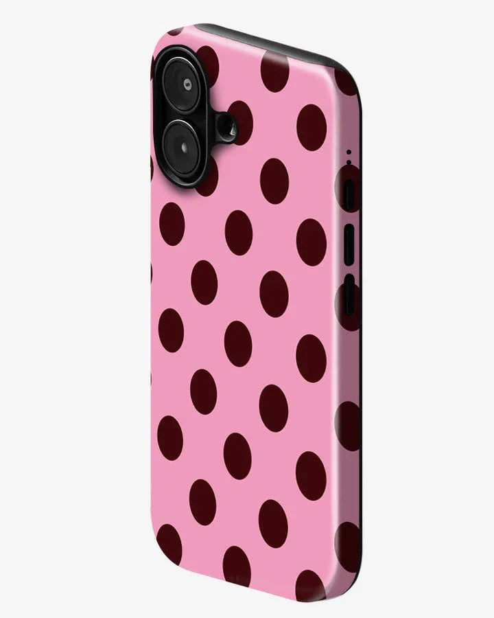 Cherry Dots Glossy Armour Shell Phone Cover
