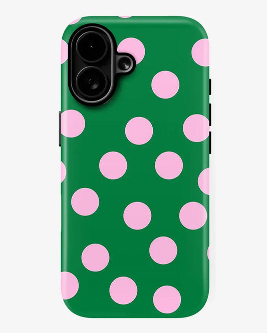 Matcha Dots Glossy Armour Shell Phone Cover