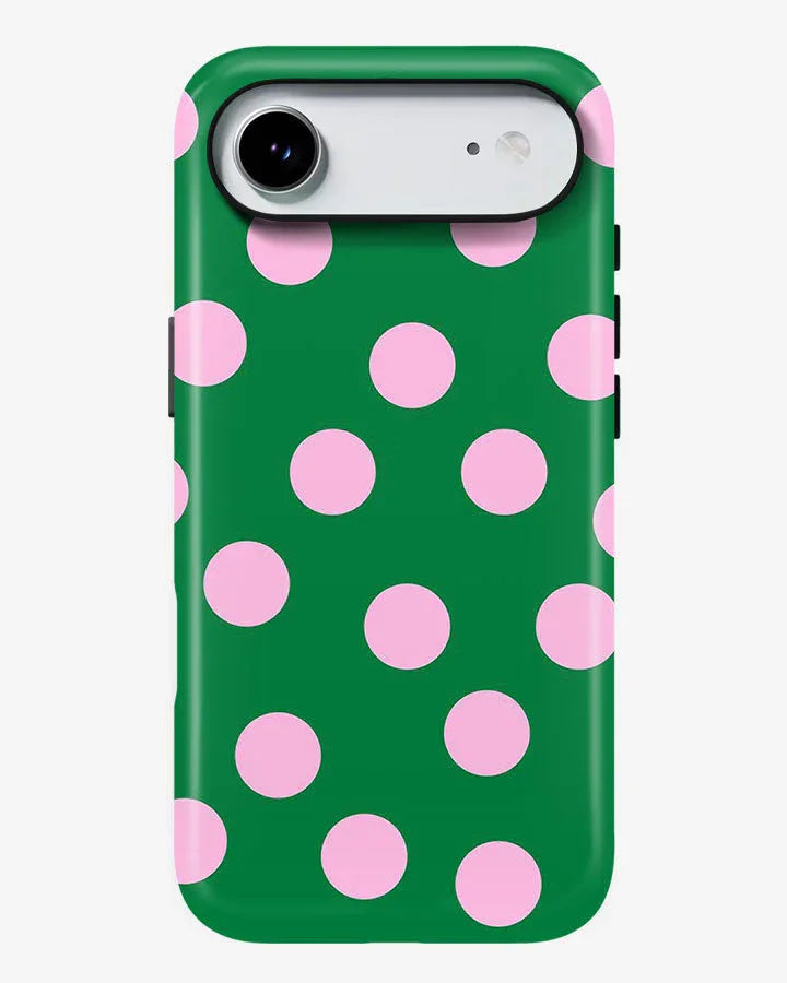 Matcha Dots Glossy Armour Shell Phone Cover