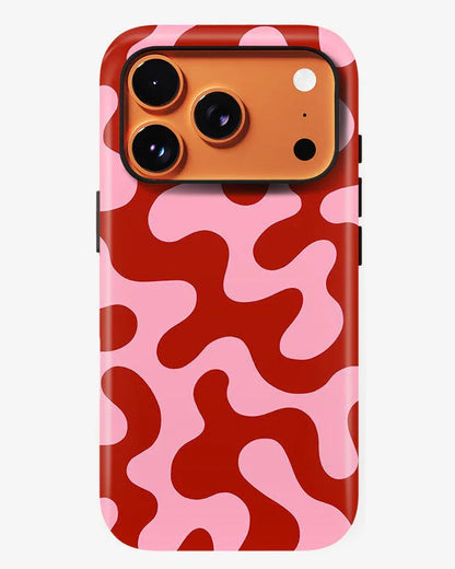 Red Drip Glossy Armour Shell Phone Cover