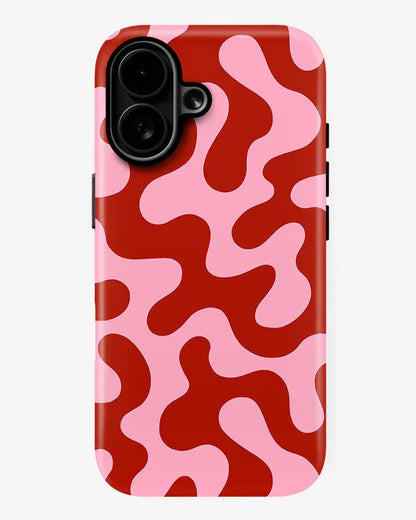 Red Drip Glossy Armour Shell Phone Cover