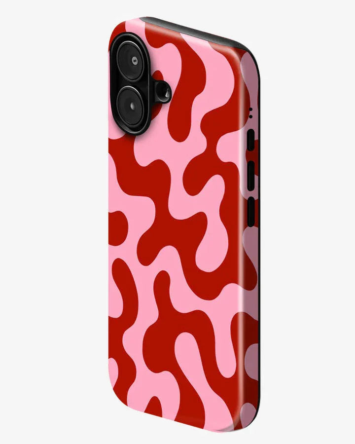 Red Drip Glossy Armour Shell Phone Cover