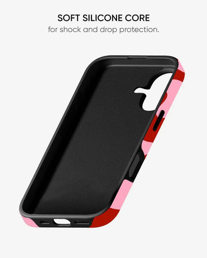 Red Drip Glossy Armour Shell Phone Cover