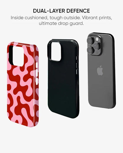 Red Drip Glossy Armour Shell Phone Cover