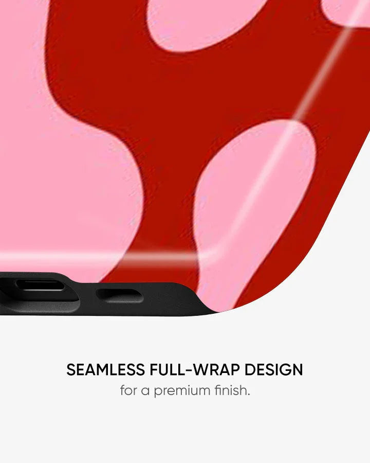 Red Drip Glossy Armour Shell Phone Cover