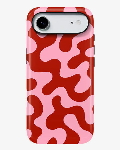 Red Drip Glossy Armour Shell Phone Cover