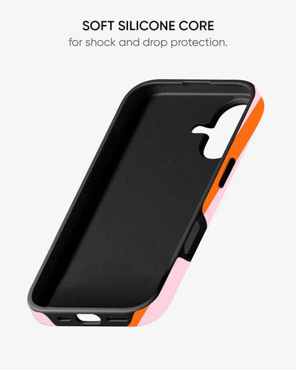 Orange Sorbet Glossy Armour Shell Phone Cover