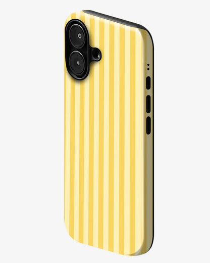 Lemon Stripes Glossy Armour Shell Phone Cover