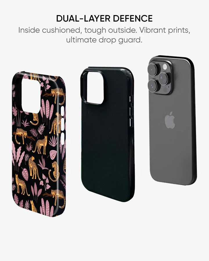 Midnight Safari Glossy Armour Shell Phone Cover