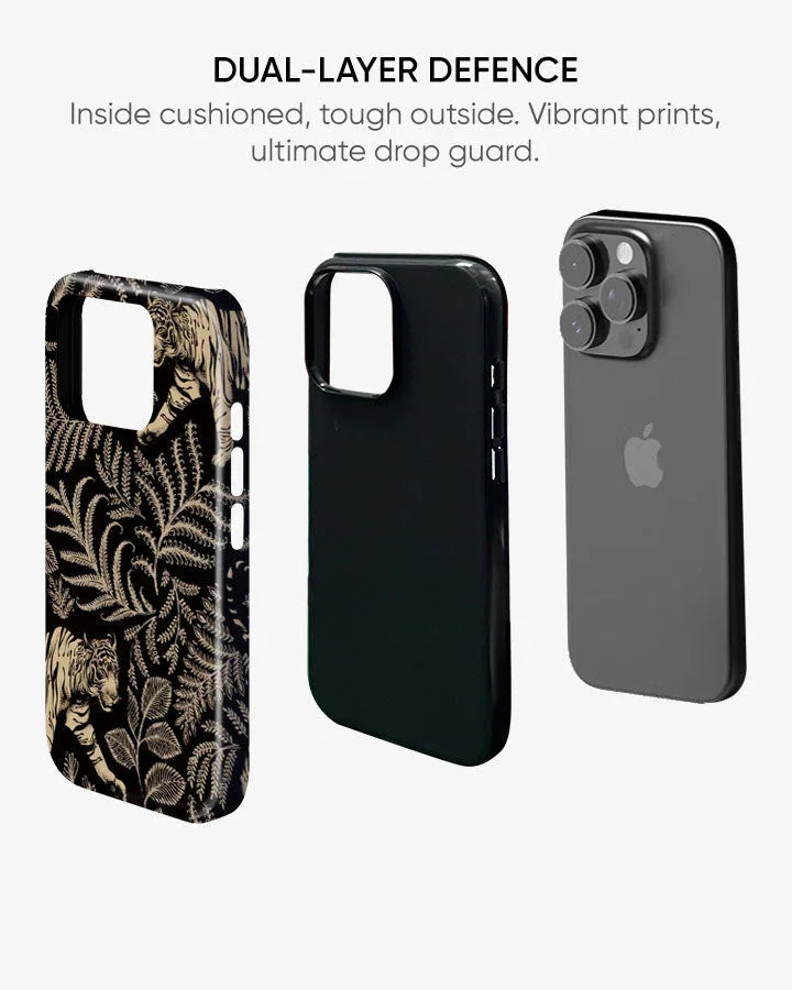 Tiger Noir Glossy Armour Shell Phone Cover