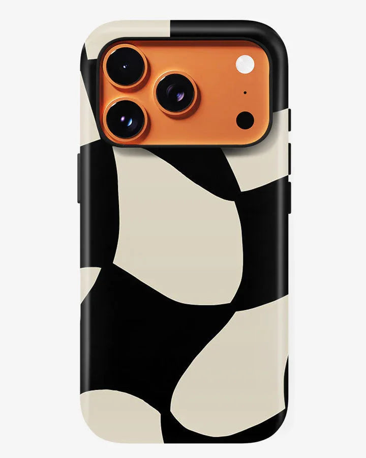 Monochrome Drift Glossy Armour Shell Phone Cover