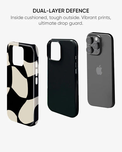 Monochrome Drift Glossy Armour Shell Phone Cover