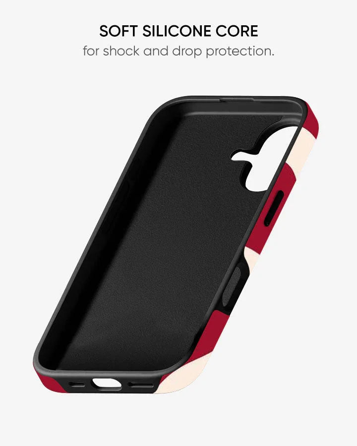 Hot Red Glossy Armour Shell Phone Cover