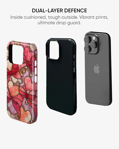 Marble Glam Glossy Armour Shell Phone Cover