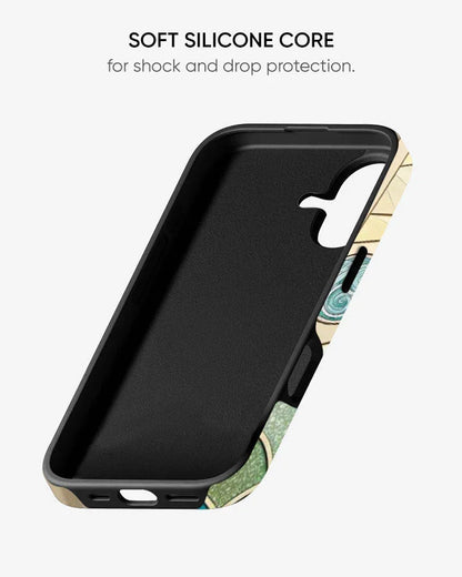 Golden Tide Glossy Armour Shell Phone Cover