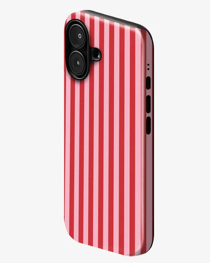 Cherry Ribbon Stripe Glossy Armour Shell Phone Cover