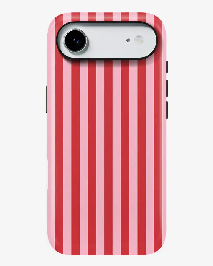 Cherry Ribbon Stripe Glossy Armour Shell Phone Cover