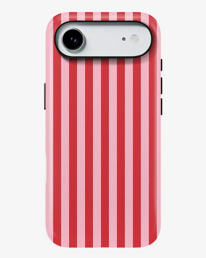 Cherry Ribbon Stripe Glossy Armour Shell Phone Cover