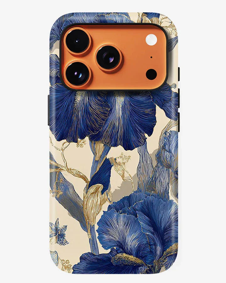 Indigo Iris Glossy Armour Shell Phone Cover