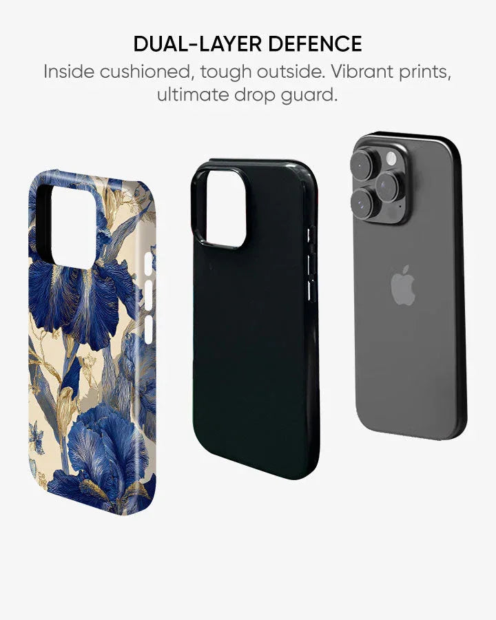 Indigo Iris Glossy Armour Shell Phone Cover