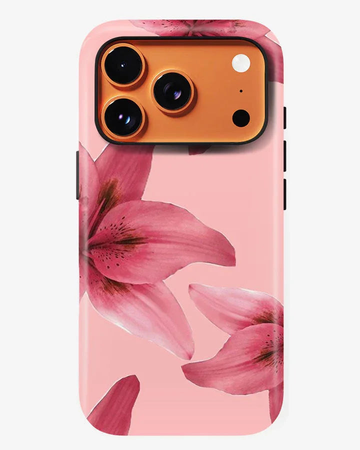 Blush Lily Glossy Armour Shell Phone Cover