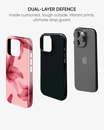 Blush Lily Glossy Armour Shell Phone Cover