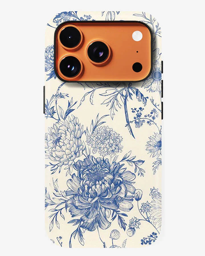 Antique Blue Glossy Armour Shell Phone Cover