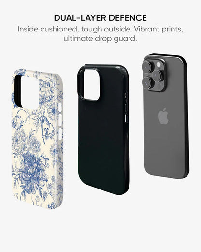 Antique Blue Glossy Armour Shell Phone Cover