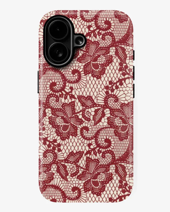 Ruby Lace Glossy Armour Shell Phone Cover