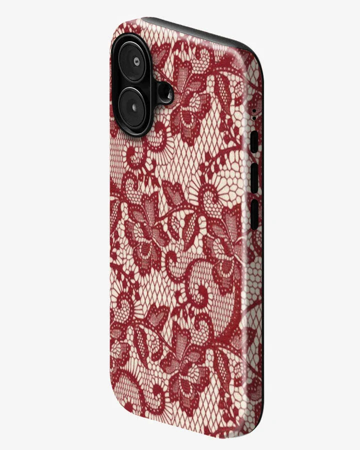 Ruby Lace Glossy Armour Shell Phone Cover