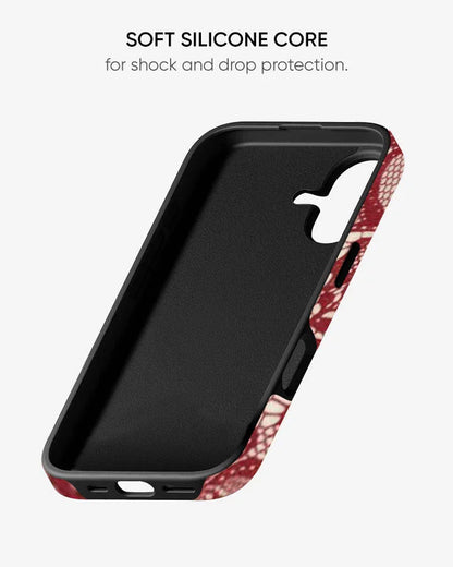Ruby Lace Glossy Armour Shell Phone Cover