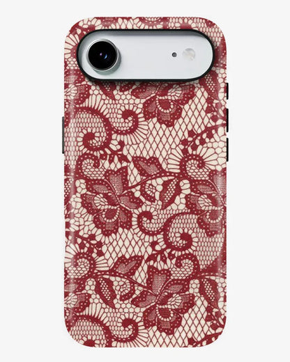 Ruby Lace Glossy Armour Shell Phone Cover