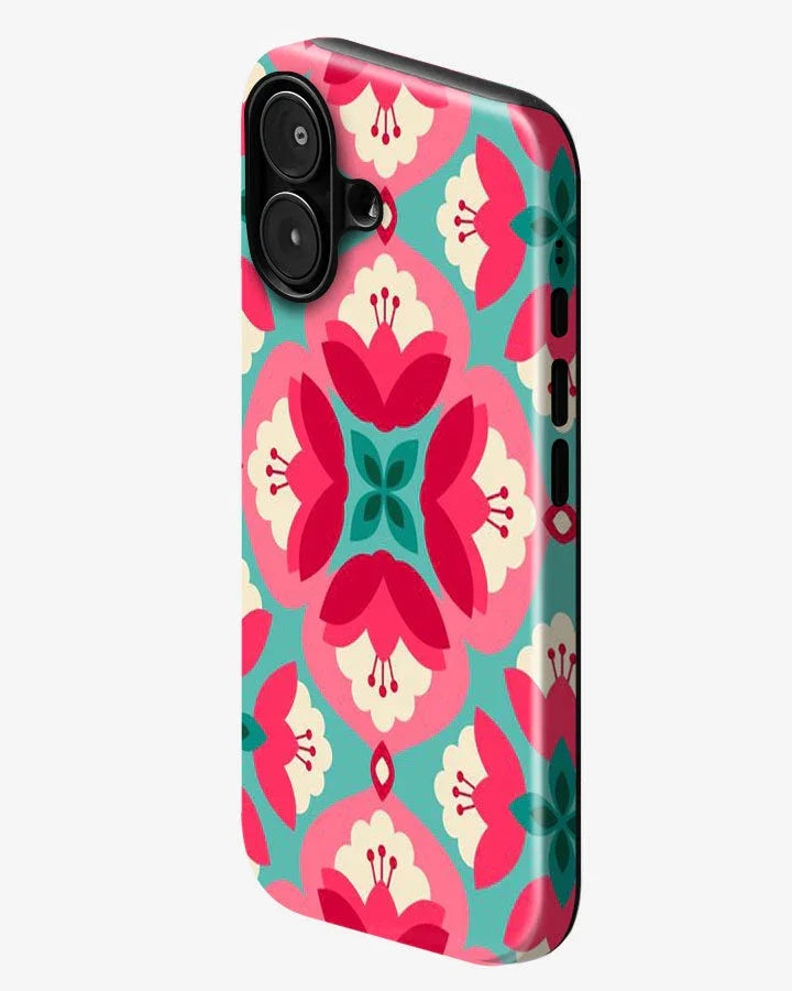 Pink Teal Glossy Armour Shell Phone Cover