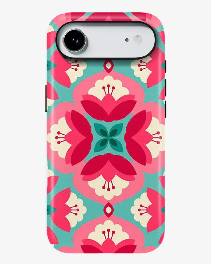 Pink Teal Glossy Armour Shell Phone Cover